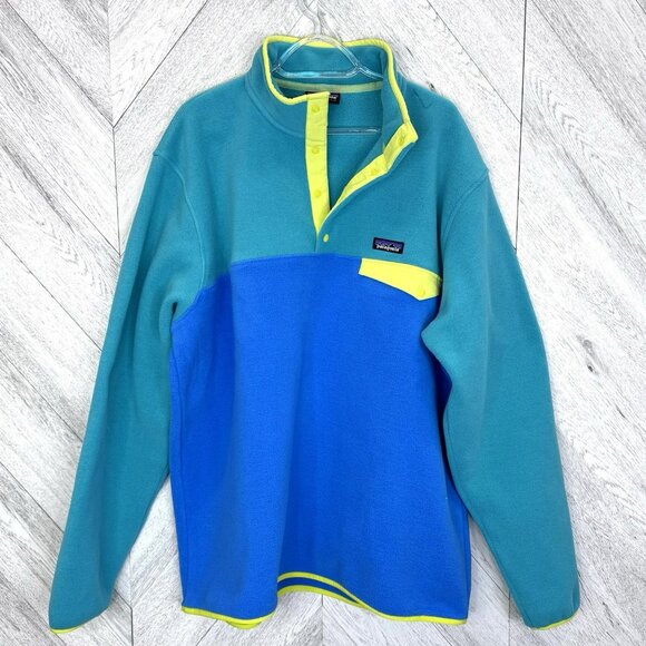 Patagonia Other - Patagonia Synchilla Snap Fleece Pullover Mens Size XXL 2XL Blue Colorblock